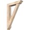 Ekena Millwork Traditional Traditional Smooth Bracket w/ Offset Brace, Douglas Fir, 5 1/2"W x 26"D x 38"H BKT0604X26X38TRA01SDF - alternate 1